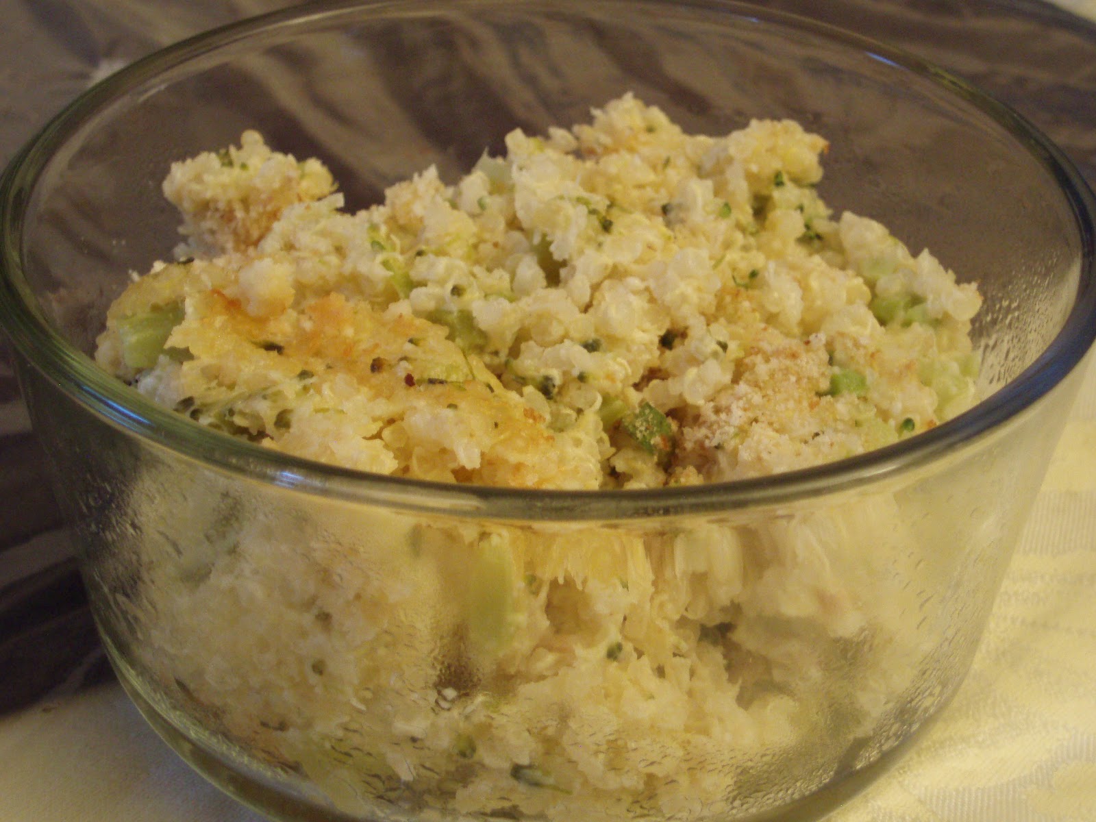 Open Mouth Insert Food Baked Quinoa and Cheese