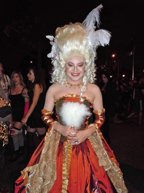 West Hollywood Halloween pompadour dress