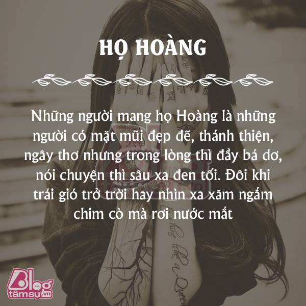 Xem ý nghĩa của 35 "Họ" trong tên của bạn là gì?