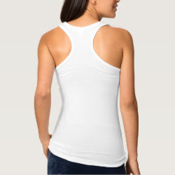 Custom Womens Slim Fit Racerback Tank Top - Back