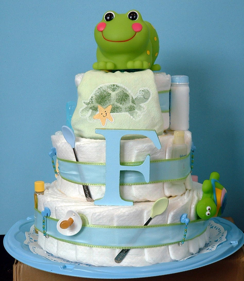 PolkaDots & Monkeys Diaper Cakes ~ Party Planner ...