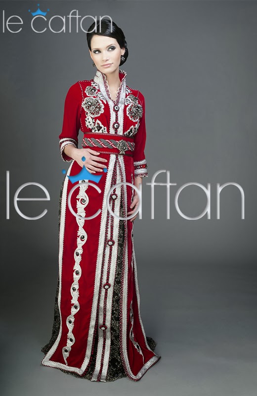 caftan rouge et or