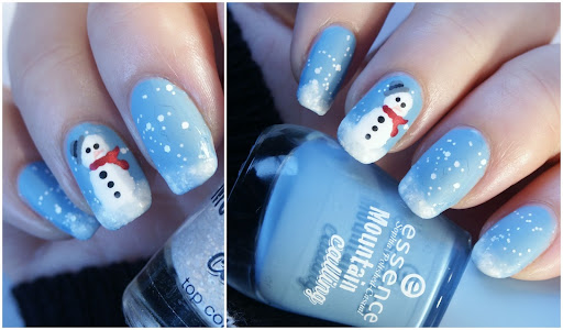 Easy Snowman Nail Art