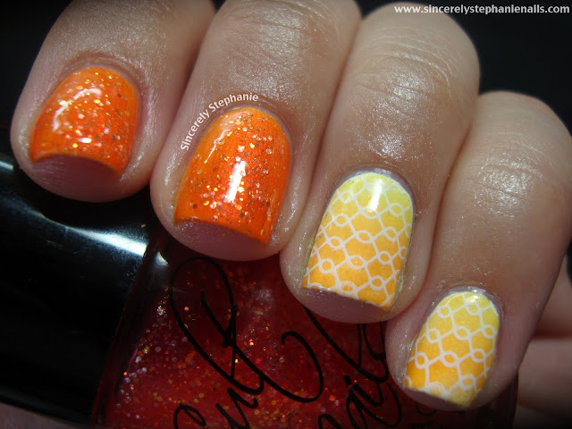 mash stamping china glaze neon orange