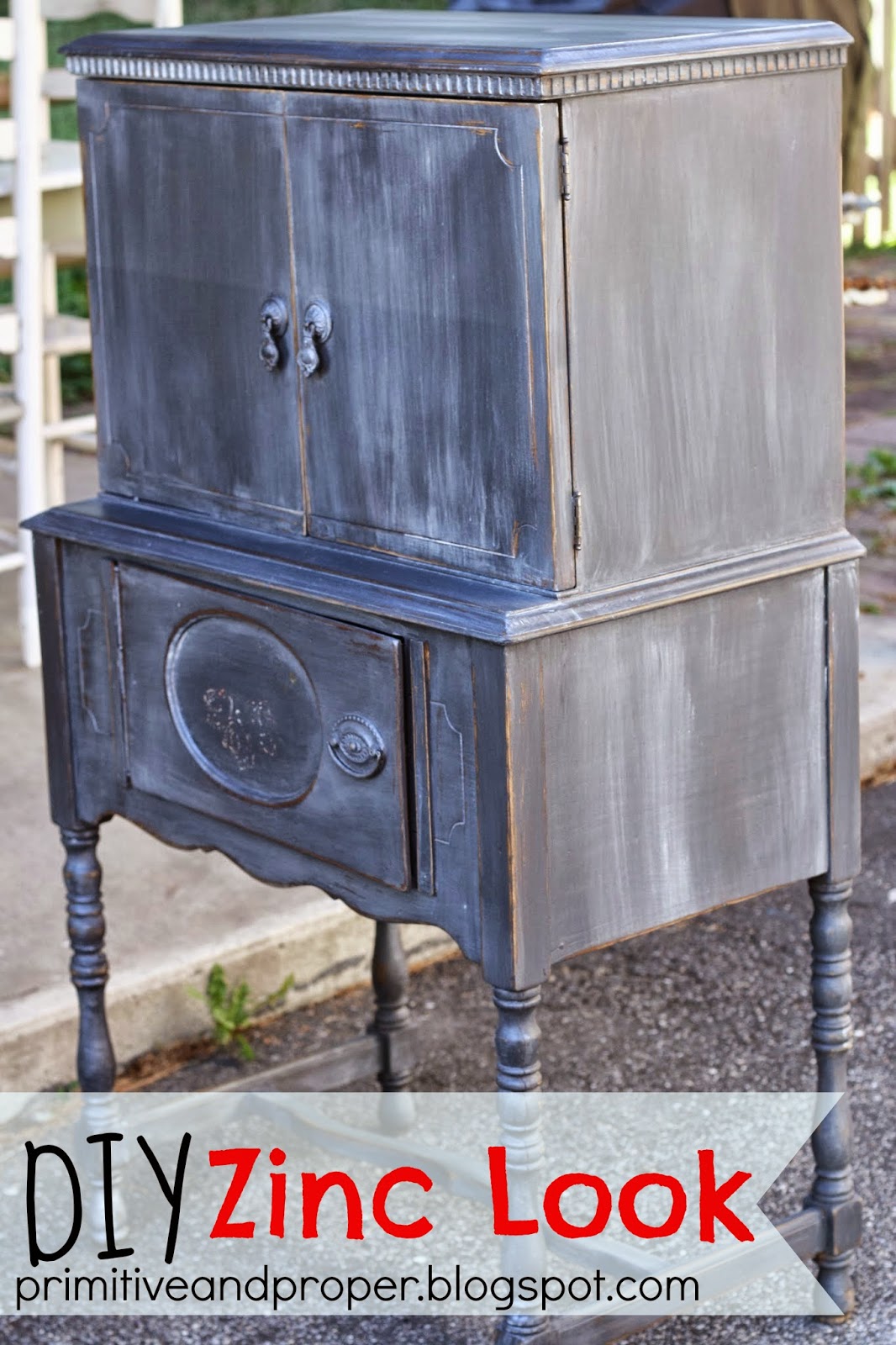 Zinc Look with Graphite Chalk Paint and Artisan Enhancements