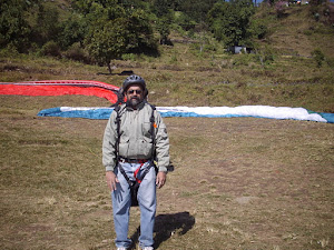In "Paragliding Harness kit". About to embark on  my first "Tandem Paragliding".(Tuesday 22-11-2011