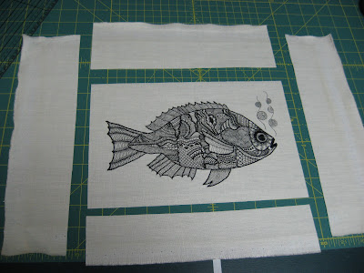 Mary Corbet's embroidered fish