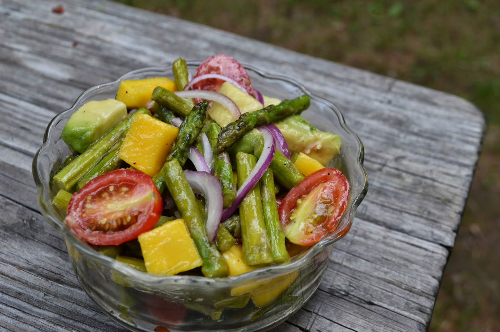 Roasted Asparagus, Mango and Avocado Salad