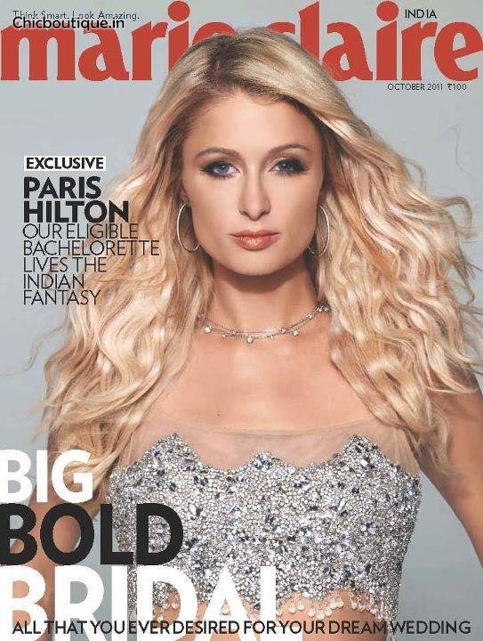 Paris Hilton for Marie Claire India (October 2011).