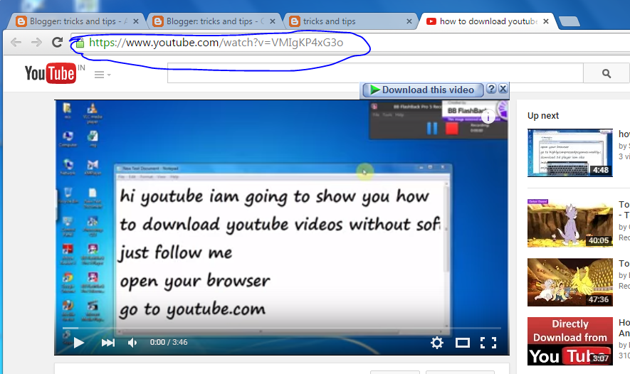 tricks and tips How to download youtube videos without any software