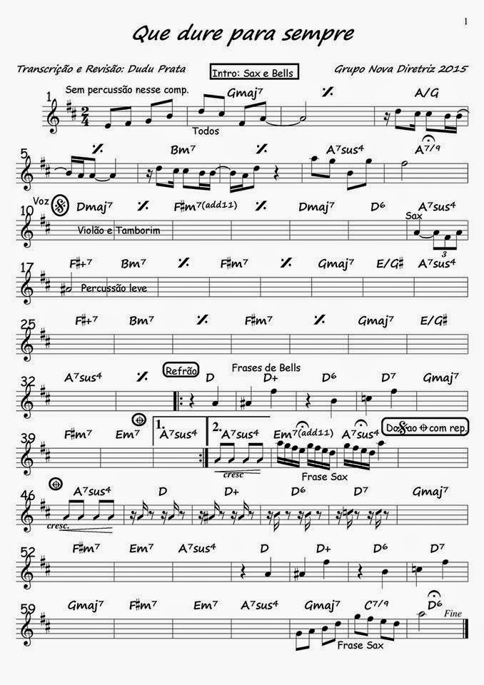 Meu Cavaquinho Partituras Partitura Que Dure Para Sempre Grupo