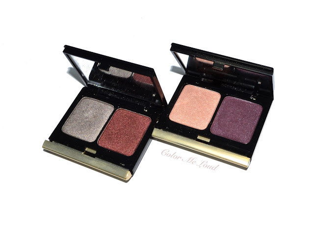 Kevyn Aucoin Eyeshadow Duos, 204 Gold Frosted Leaf, 205 Rose Gold/Iced Plum, Review, Swatch & FOTD