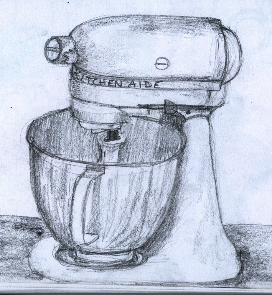 InkTracks smudgy drawing of a clean mixer