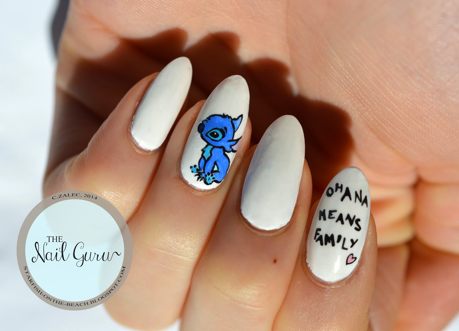 8. Lilo and Stitch Nail Art for Short Nails - wide 2