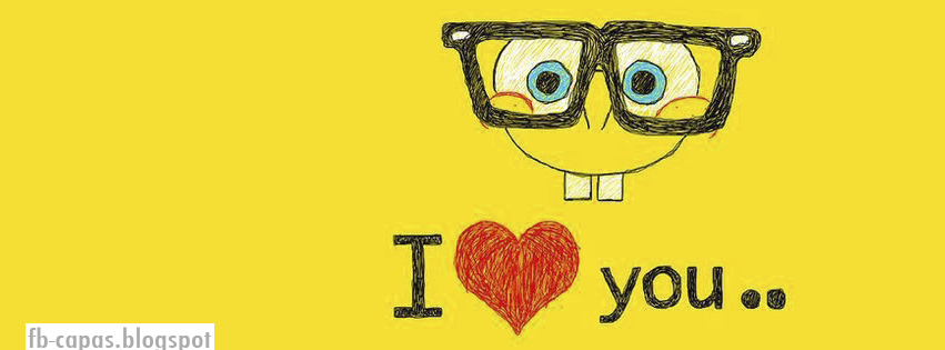 Capa para Facebook -fb-capas.blogspot - Bob Sponja - I love you