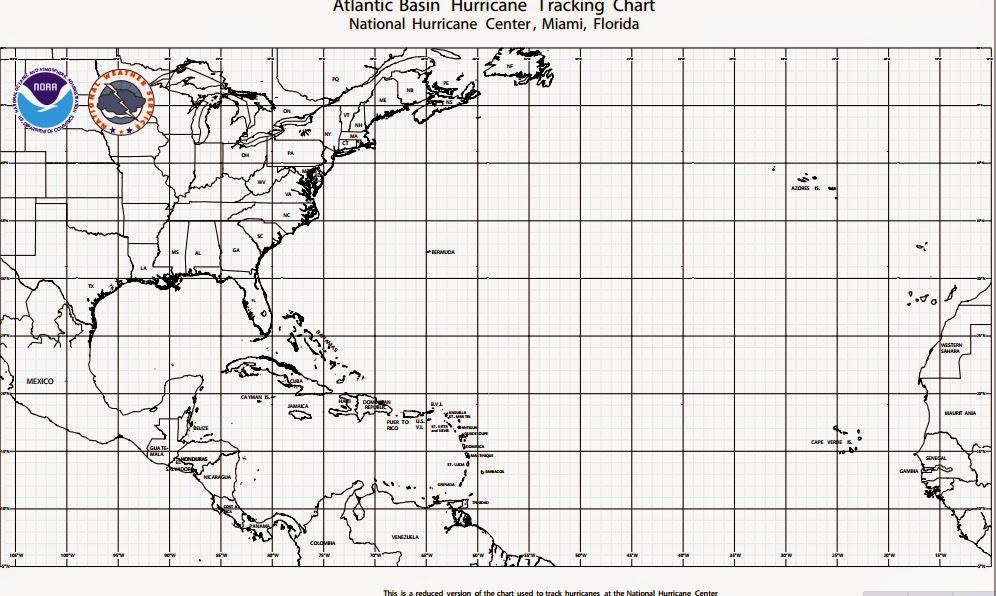 2015 Hurricane Tracking Chart