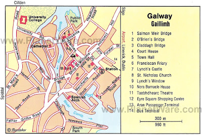 Gaillimhe Léarscáil Chathair Réigiúnach