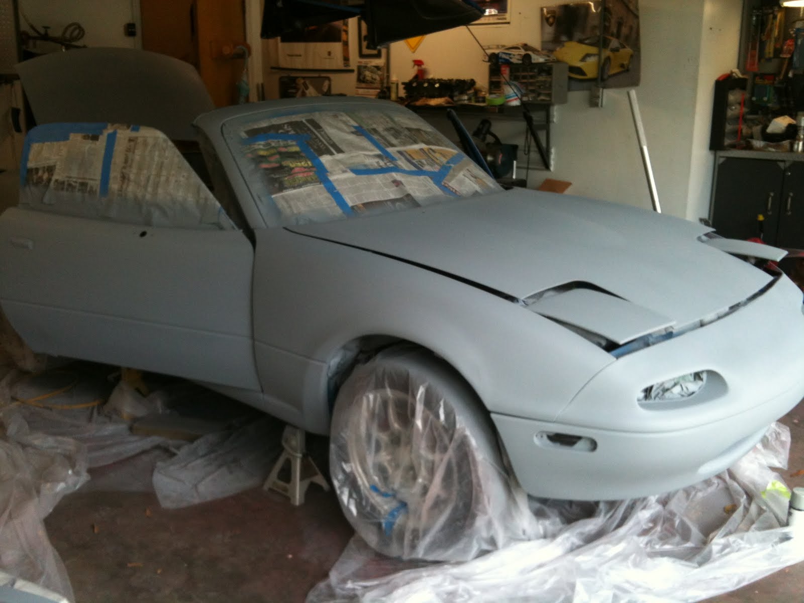 Morrison's Garage Painting Miata, Part 3