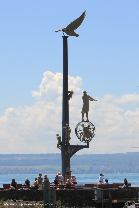 Hafeneinfahrt Meersburg Magische Säule Peter Lenk