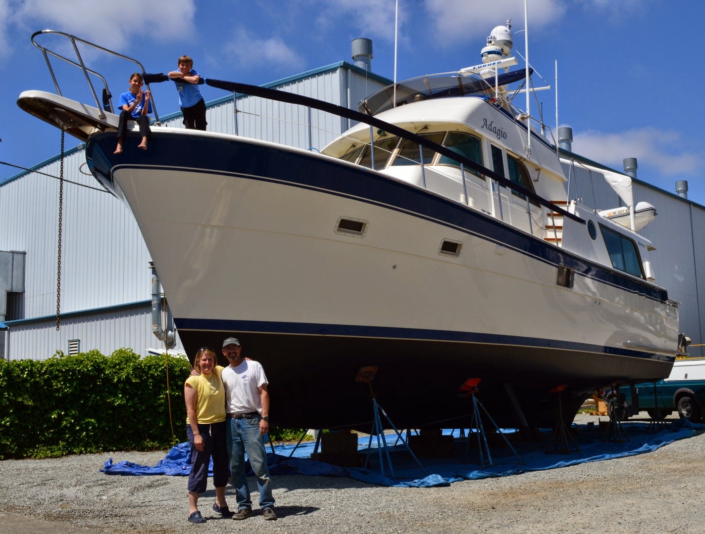 Adagio Cruising June 1, 2014 Boat out of water (projects)