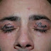 tattoo nos olhos acima do cílios