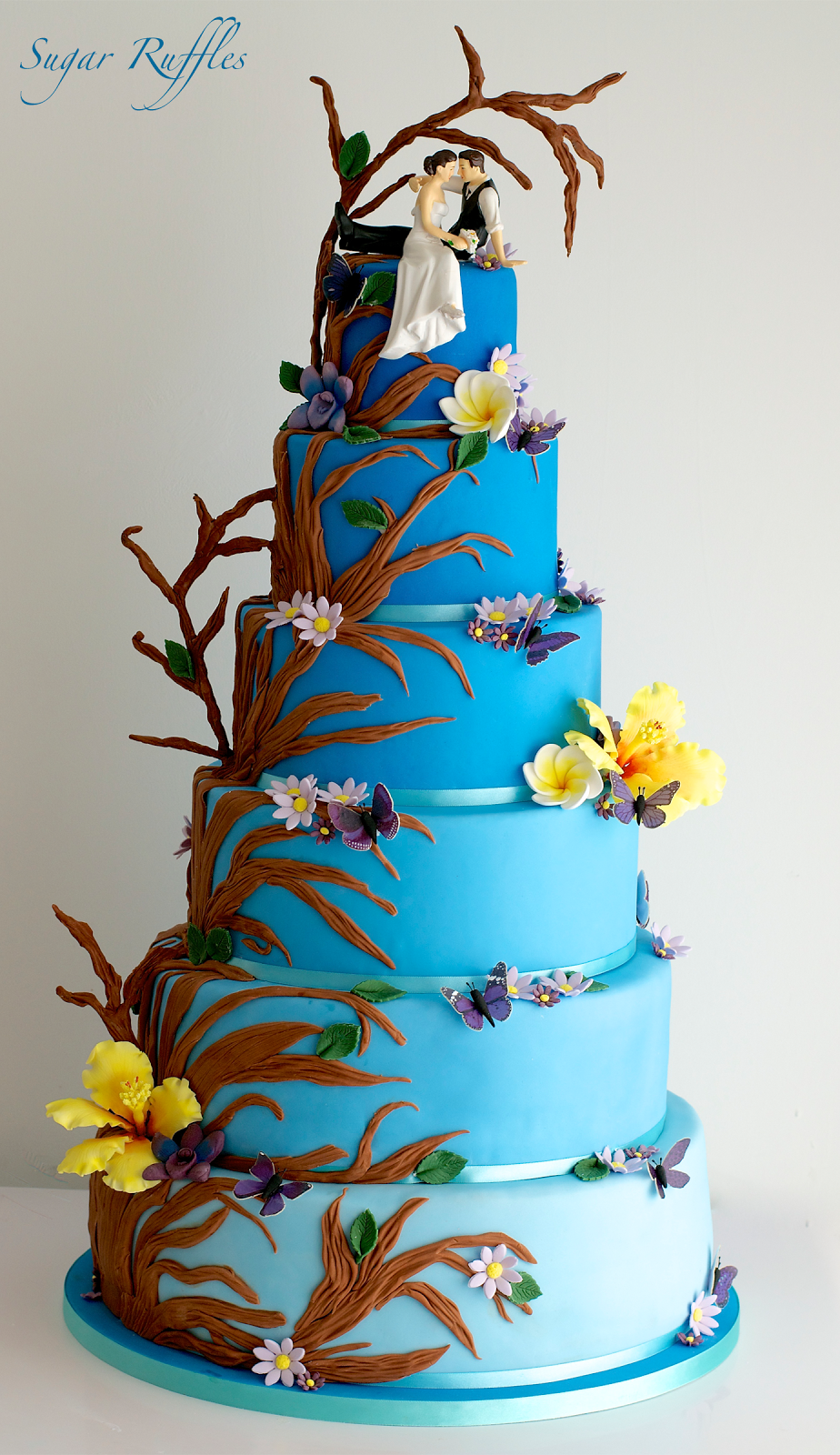 whimsical forest wedding cake