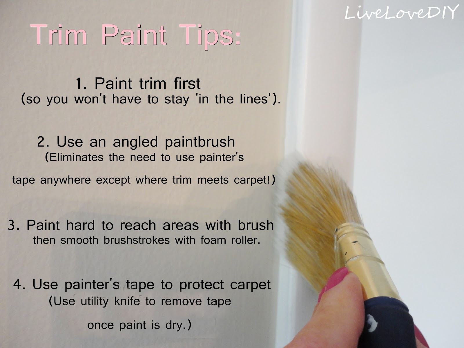 LiveLoveDIY: How To Paint Trim