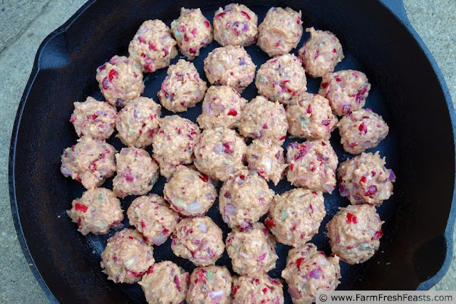 Making Cranberry Chicken Meatballs with Cranberry Gravy | Farm Fresh Feasts