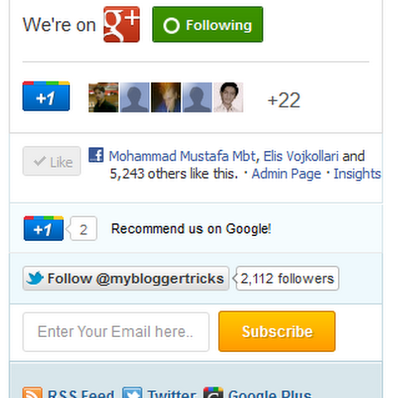Mashable Share Widget For Blogger