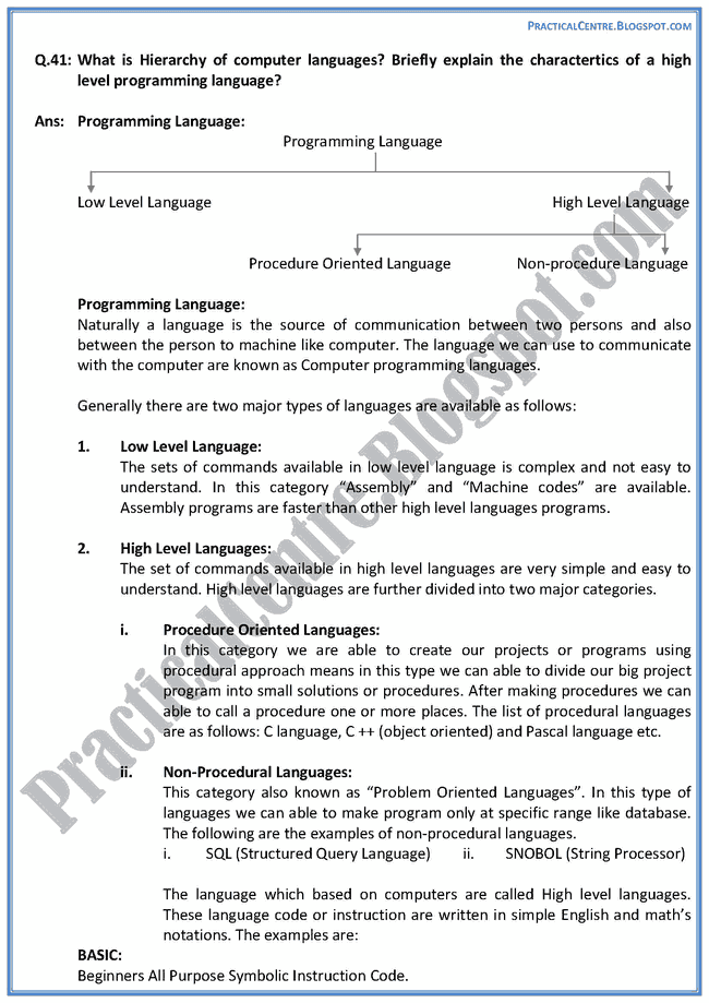 introduction-to-computer-descriptive-questions-answers-computer-ix