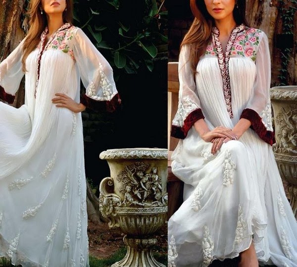 ladies white dresses pakistani