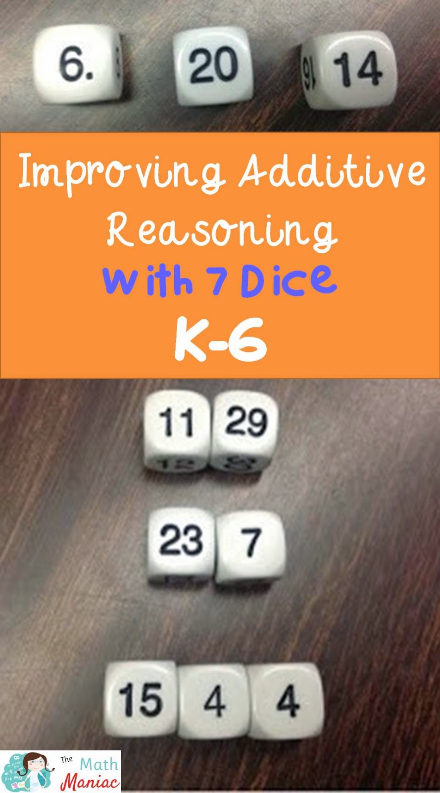 The Elementary Math Maniac A set of 7 Dice to Promote Additive