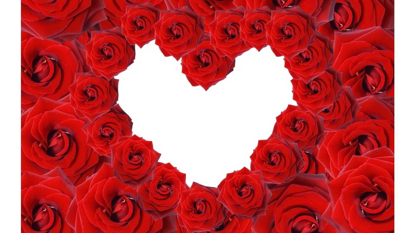 Red roses heart shape computer wallpaper Free - beautiful desktop