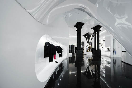 Capsula the Elegant Fashion Store Design Unique ceiling
