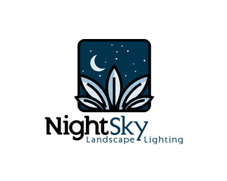 Nightsky Landscape Lighting Logo Design Nightsky Landscape Lighting Logo Design