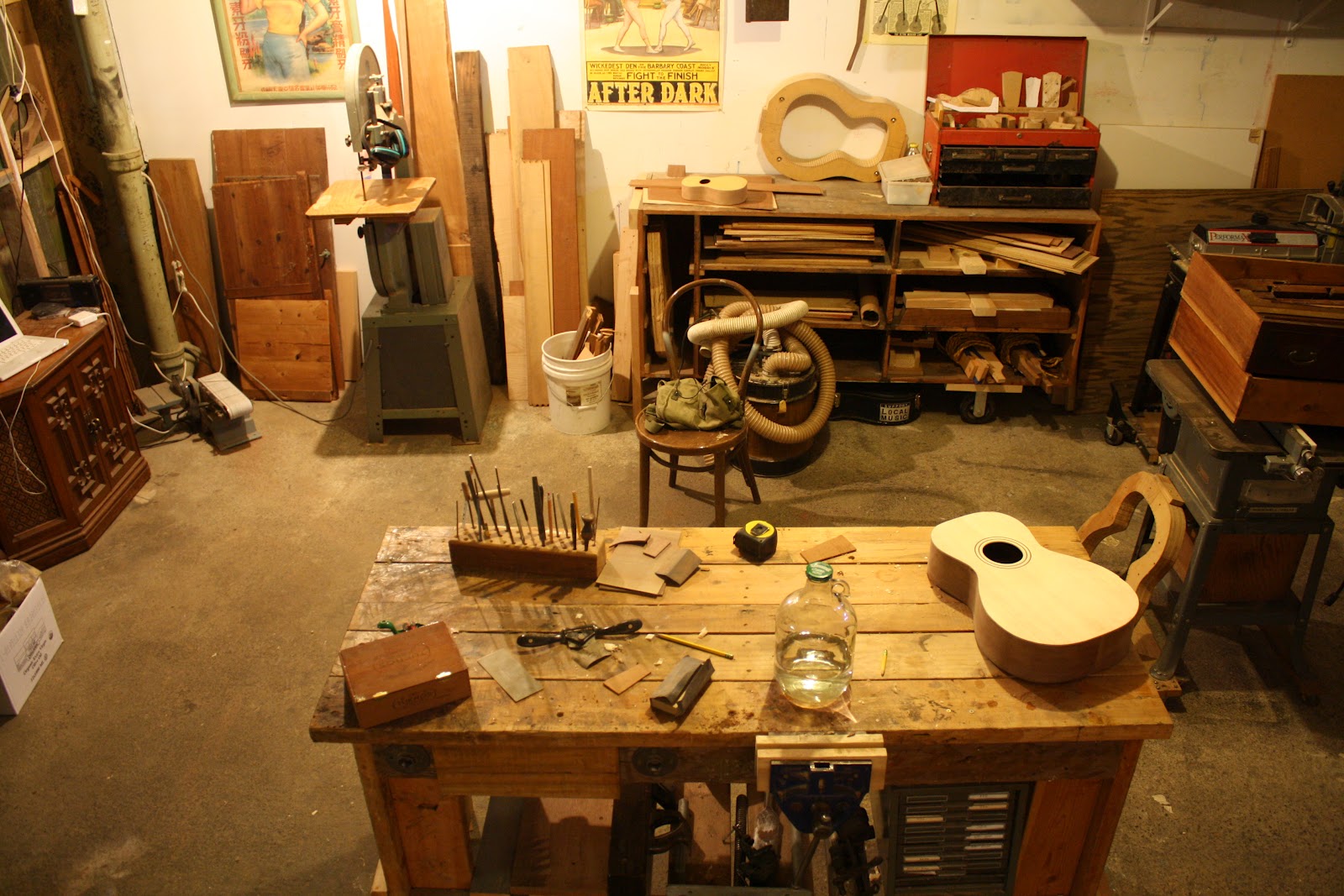 small woodworking shop organization
