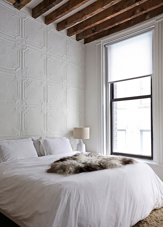 Sophisticated elegant bedroom in Tribeca loft | Image by Laura Moss for NY Times 