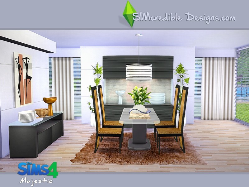 Sims 4 CC's The Best Dining Room by SIMcredible!