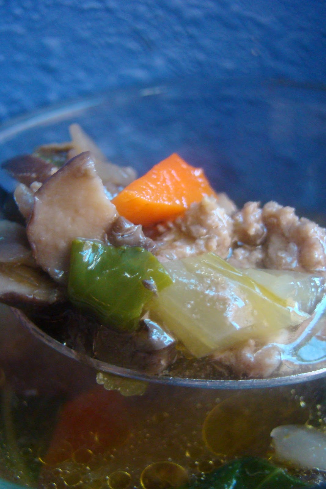 Nourished and Nurtured Asian Beef Soup with Mushrooms and Bok Choy