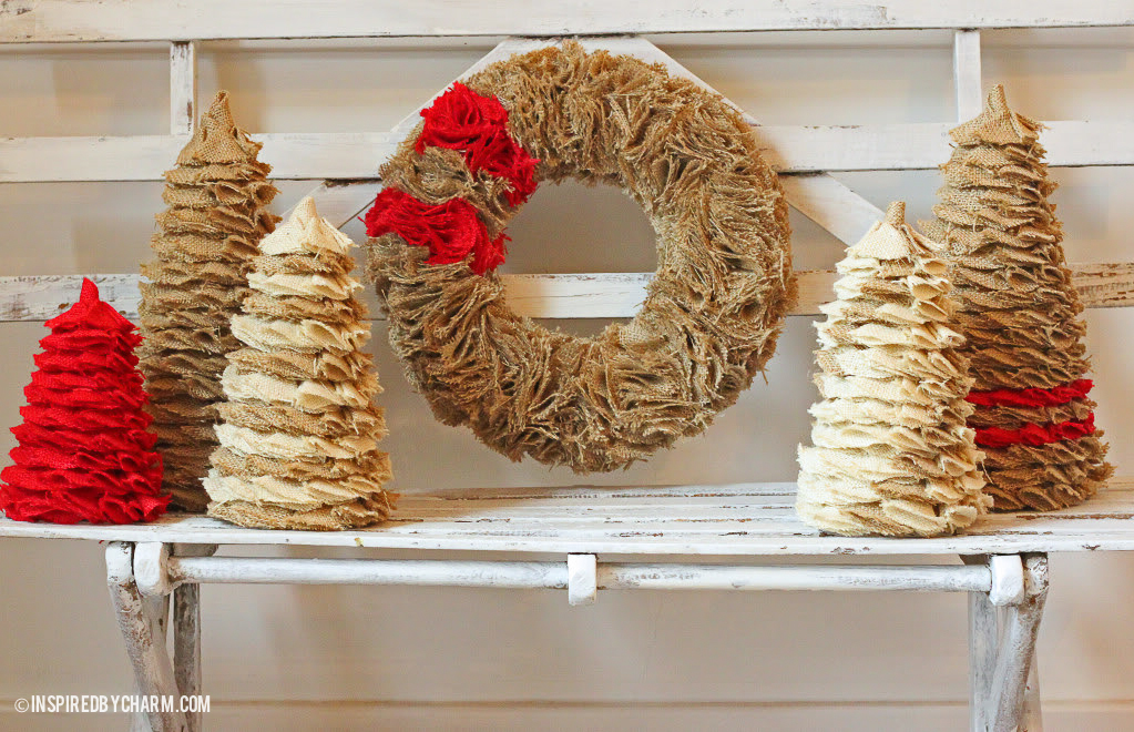 12 days of christmas day 2 burlap tree and wreath tutorial diy burlap christmas wreath
