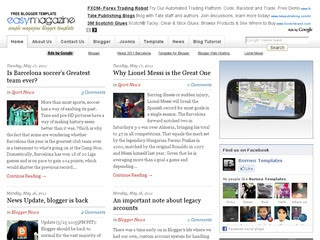 Easy Magazine Blogger Template