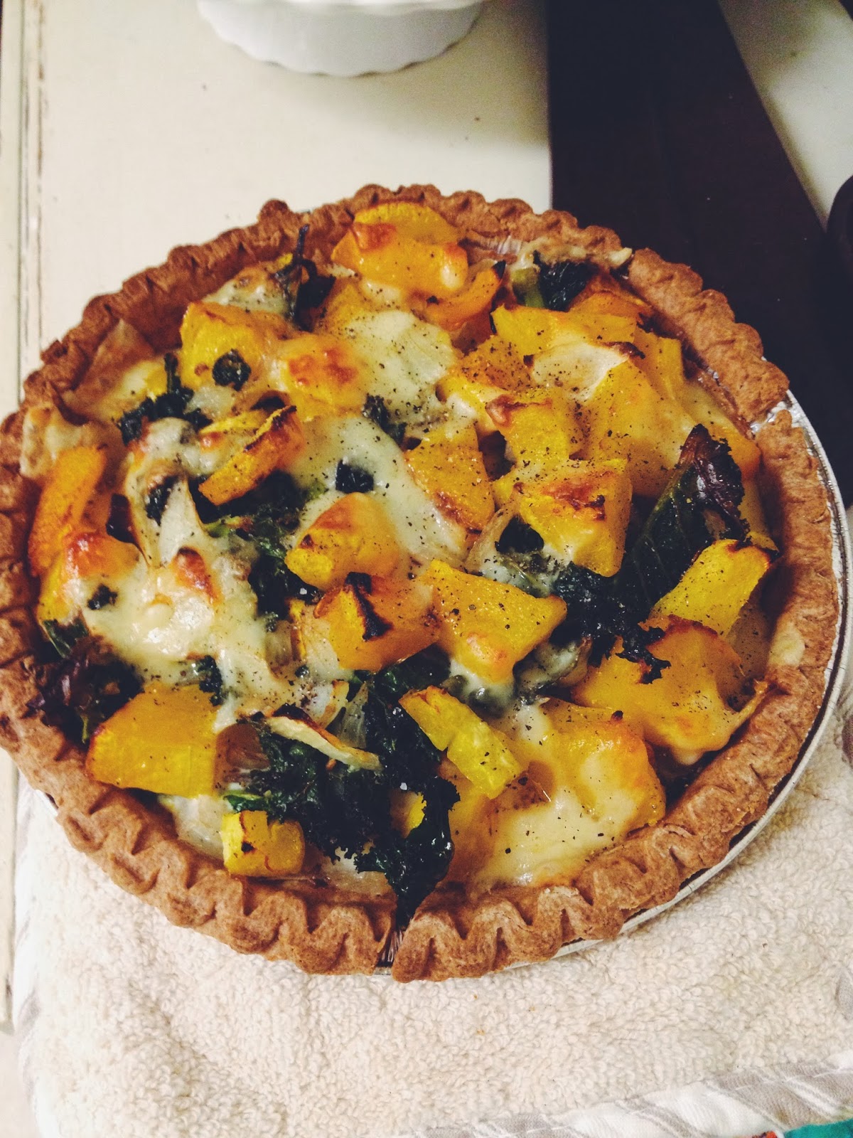 roasted kale & butternut squash tart WellTraveled Wife
