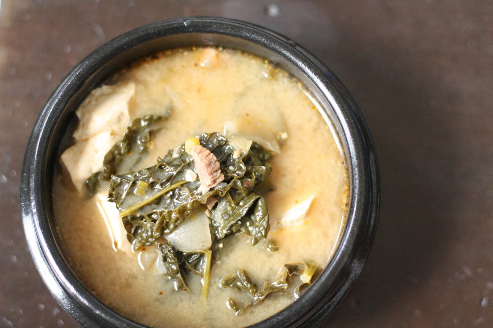 Week of Menus Korean Kale Soybean Paste Stew (Kale Doenjang Jjigae 된장
