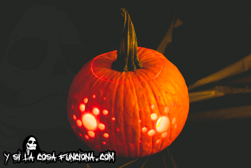 Gif pumpkin calabaza light luz