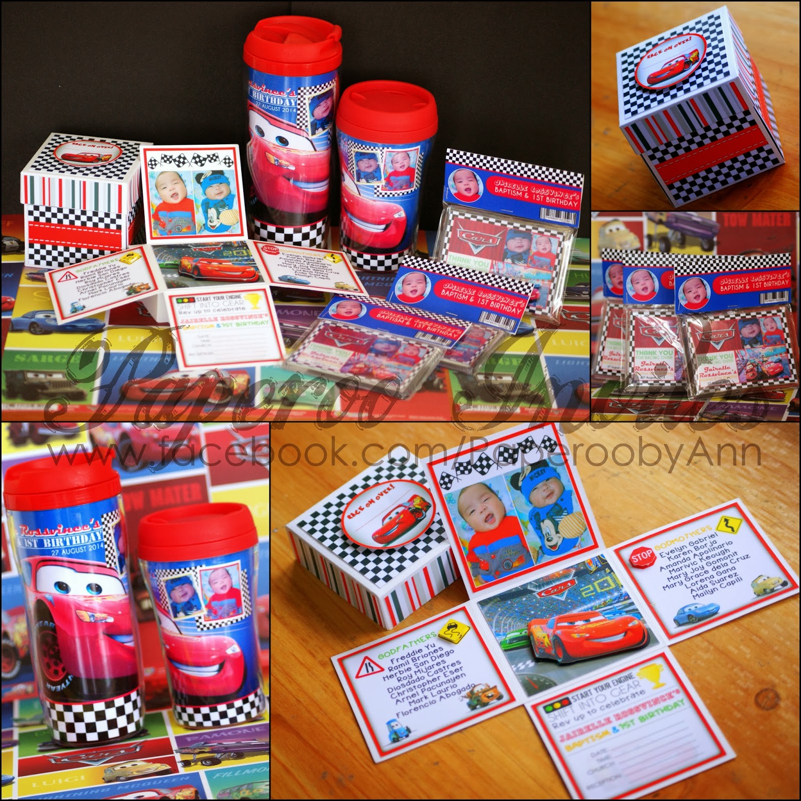 Paperoo Invites Disney Cars Lightning Mcqueen Invitations, Souvenirs