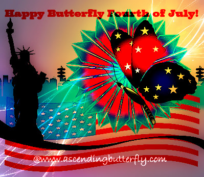 Happy Butterfly Fourth of July, Independence Day, Butterflies