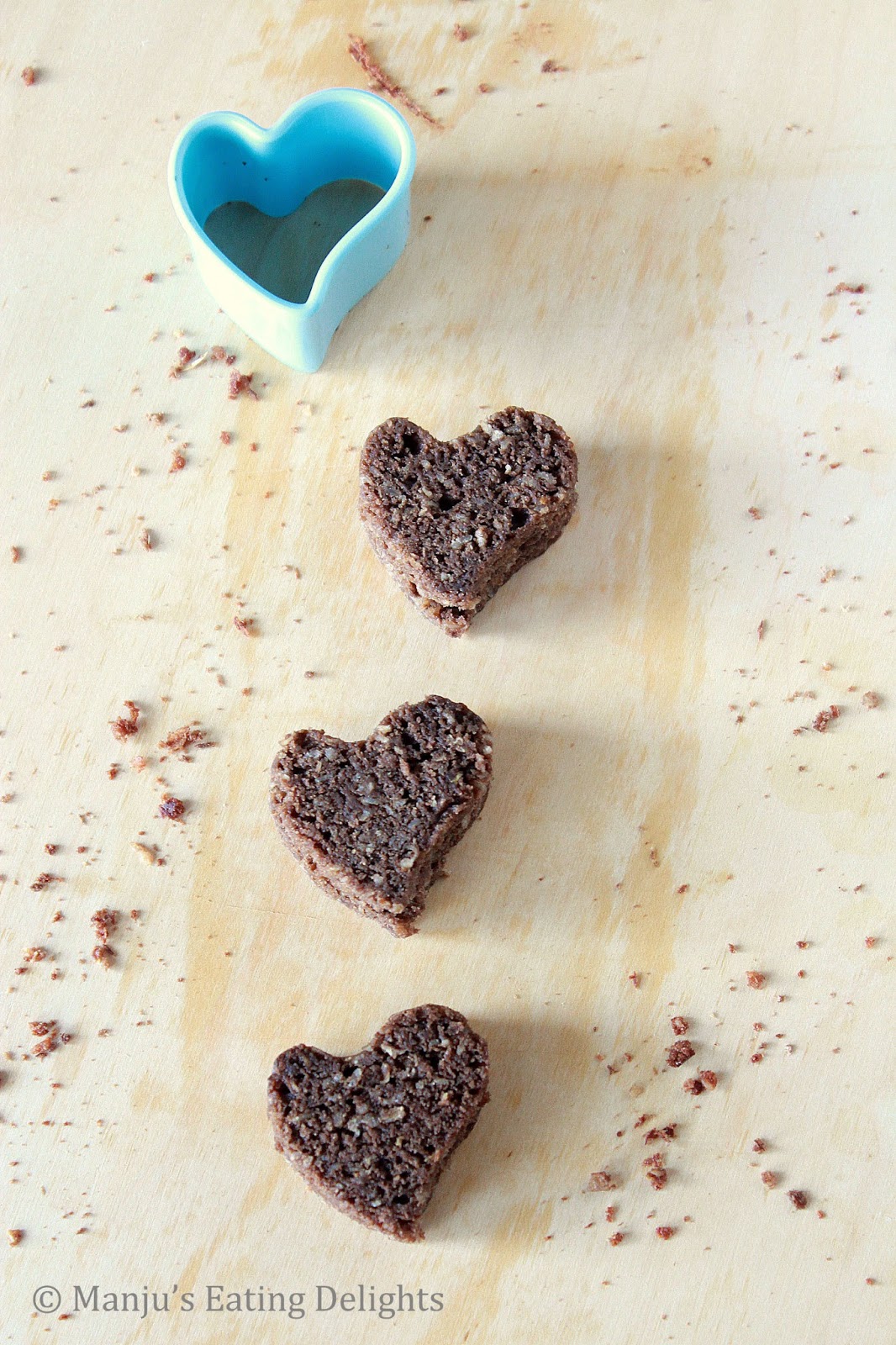 Manju's Eating Delights Banana Bread with a Heart...a surprise in