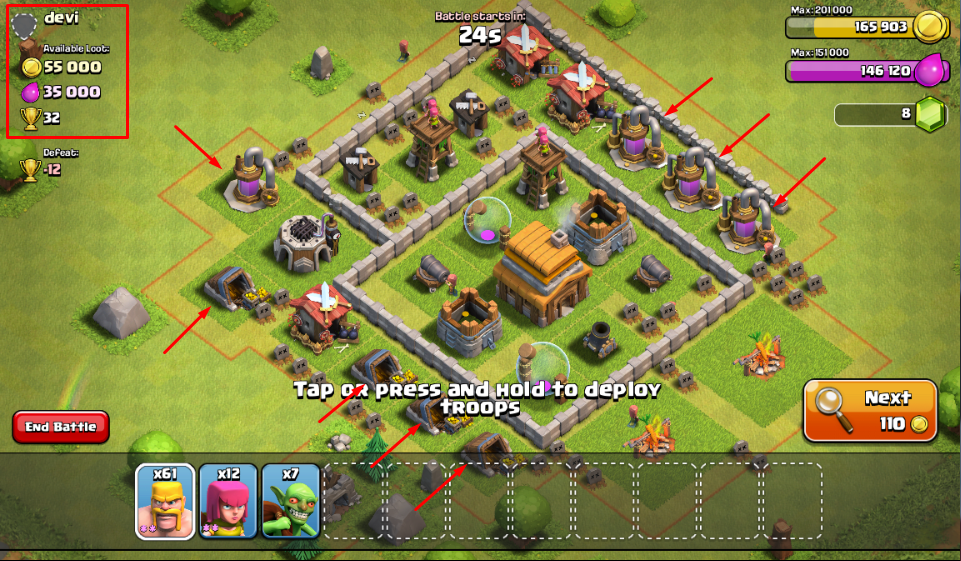 strategi penyerangan clash of clans target strategi penyerangan clash of clans target