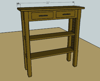 woodworking plans hall table