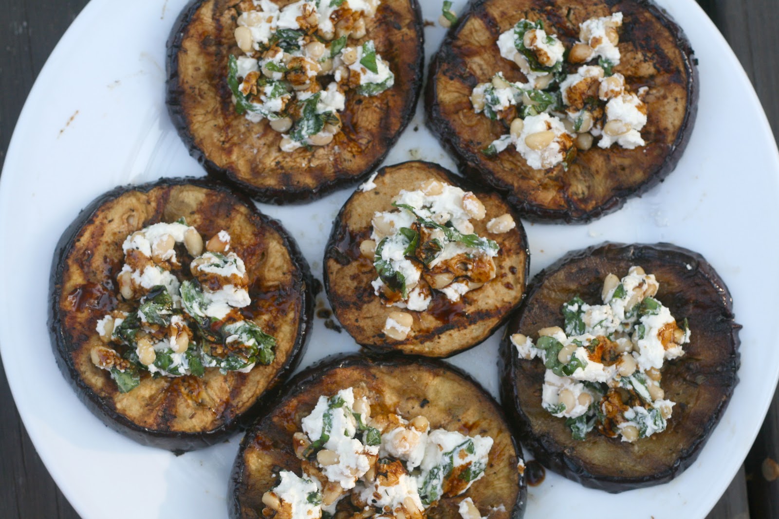 Bake a holic Grilled Eggplant w/ Goat Cheese Salad